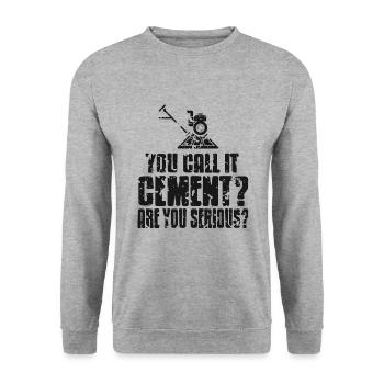 Concrete construction design for construction workers and construction site - Unisex Sweatshirt - salt & pepper - Front - Alina (178cm) & Michal (187cm)