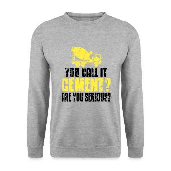 Concrete construction design for construction workers and construction site - Unisex Sweatshirt - salt & pepper - Front - Alina (178cm) & Michal (187cm)