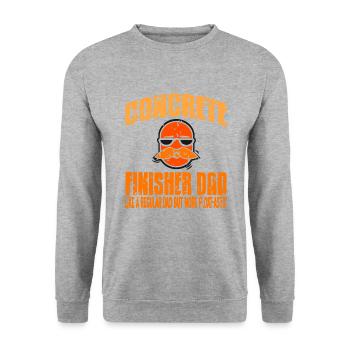 Concrete construction design for construction workers and construction site - Unisex Sweatshirt - salt & pepper - Front - Alina (178cm) & Michal (187cm)