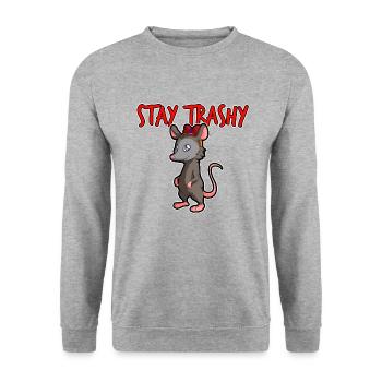 Possum design for opossum lovers and possum - Unisex Sweatshirt - salt & pepper - Front - Alina (178cm) & Michal (187cm)