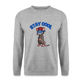 Possum design for opossum lovers and possum - Unisex Sweatshirt - salt & pepper - Front - Alina (178cm) & Michal (187cm)