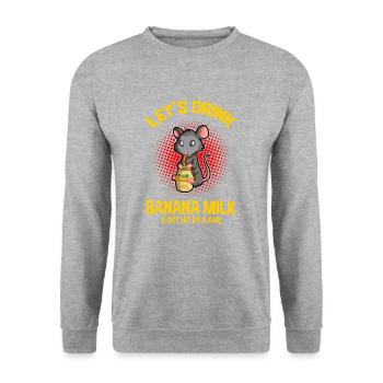 Opossum Spruch für Tierliebhaber und Possum - Unisex Pullover - Weißgrau meliert - Vorne - Alina (178cm) & Michal (187cm)