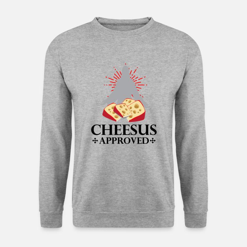 Geräucherter Gouda Design und Gouda-Feinschmecker - Unisex Pullover - Weißgrau meliert