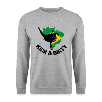Capoeira for Mixed Martial Arts and Kickboxing - Unisex Sweatshirt - salt & pepper - Front - Alina (178cm) & Michal (187cm)