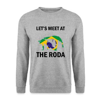 Ginga Capoeira pour les arts martiaux brésiliens - Sweat-shirt Unisexe - gris chiné - Devant - Alina (178cm) & Michal (187cm)