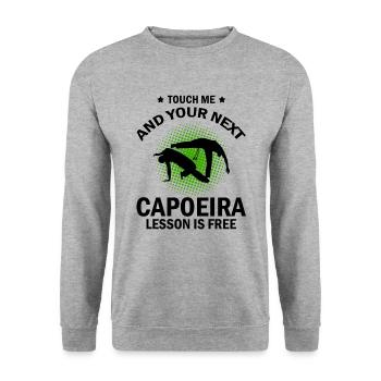 Arts martiaux brésiliens pour instruments de capoeira - Sweat-shirt Unisexe - gris chiné - Devant - Alina (178cm) & Michal (187cm)