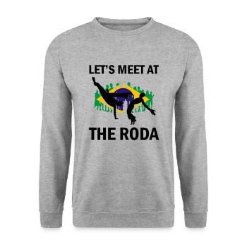 Capoeira pour arts martiaux mixtes et kickboxing - Sweat-shirt Unisexe - gris chiné - Devant - Alina (178cm) & Michal (187cm)