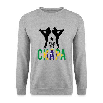 Ginga Capoeira pour les arts martiaux brésiliens - Sweat-shirt Unisexe - gris chiné - Devant - Alina (178cm) & Michal (187cm)