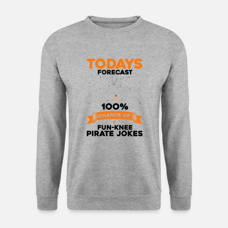 Bionisches Bein Design für Beinprothesen - Unisex Pullover - Weißgrau meliert