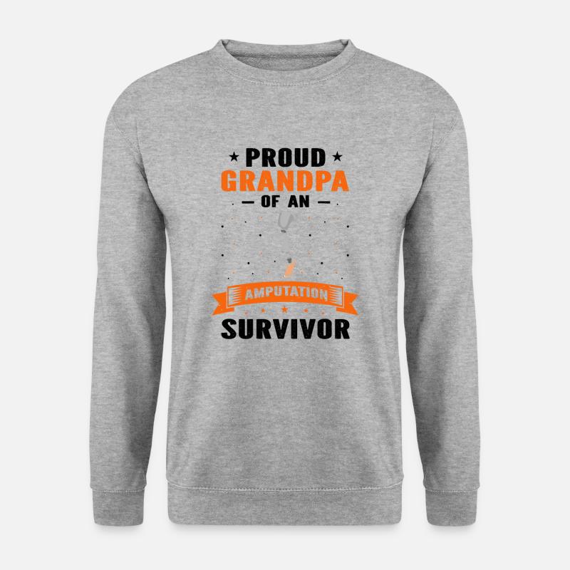 Beinprothesendesign und Beinprothesen - Unisex Pullover - Weißgrau meliert