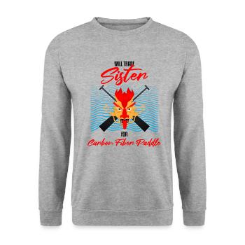 Drachenbootrennen-Design für Drachenbootfahren - Unisex Pullover - Weißgrau meliert - Vorne - Alina (178cm) & Michal (187cm)