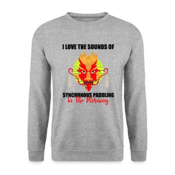 Dragon boating theme for dragon boat paddling - Unisex Sweatshirt - salt & pepper - Front - Alina (178cm) & Michal (187cm)
