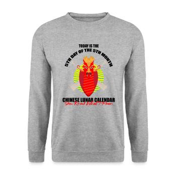 Drachenbootrennen-Design für Drachenbootfahren - Unisex Pullover - Weißgrau meliert - Vorne - Alina (178cm) & Michal (187cm)