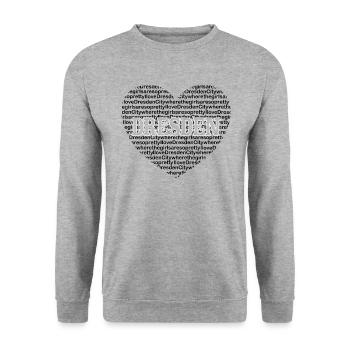 DRESDEN - Unisex Sweatshirt - salt & pepper - Front - Alina (178cm) & Michal (187cm)