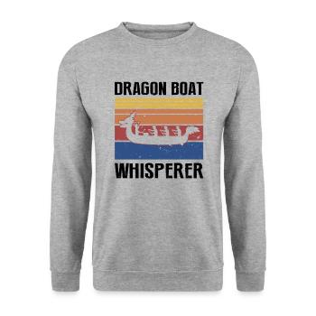 Dragon Boat Racing Theme for Dragon Boating - Unisex Sweatshirt - salt & pepper - Front - Alina (178cm) & Michal (187cm)
