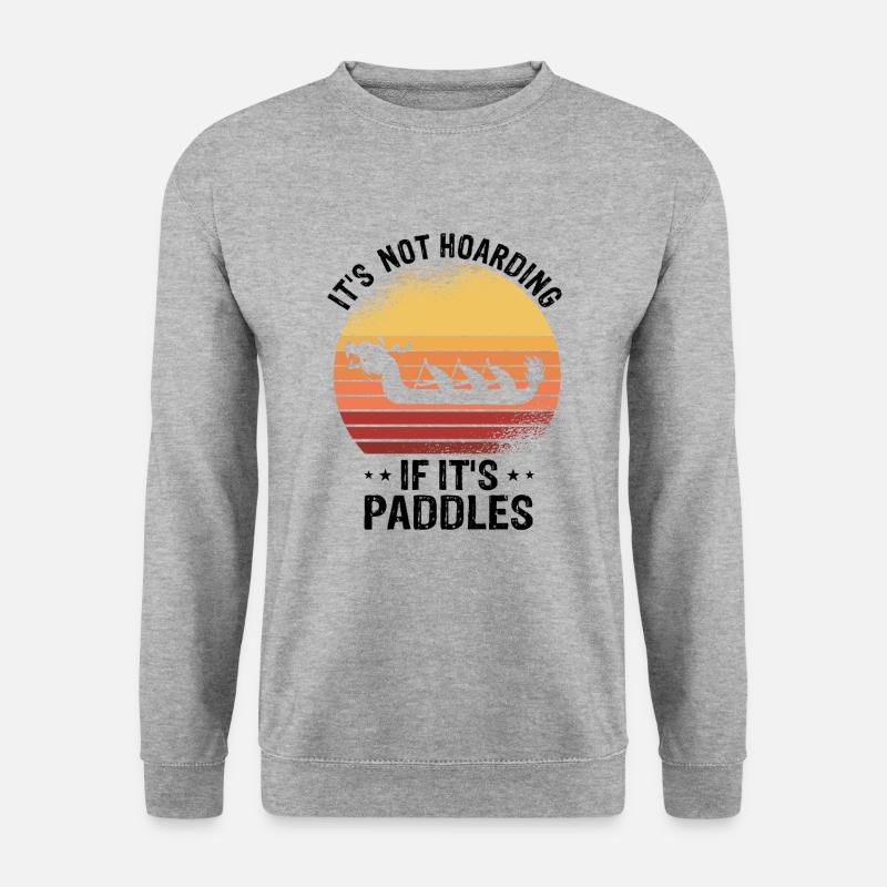 Drachenboot und Drachenboot Crew - Unisex Pullover - Weißgrau meliert