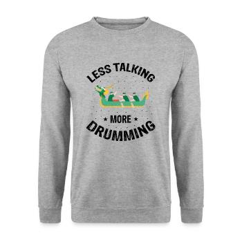 Drachenboot Crew und Drachenbootfahren - Unisex Pullover - Weißgrau meliert - Vorne - Alina (178cm) & Michal (187cm)