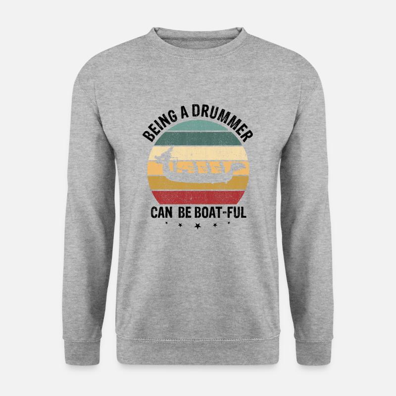 Drachenboot Trainer und Drachenboot - Unisex Pullover - Weißgrau meliert