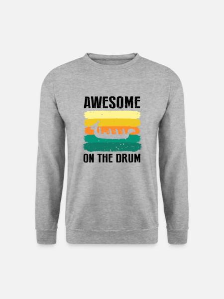 Drachenboot Crew und Drachenbootfahren - Unisex Pullover - Weißgrau meliert