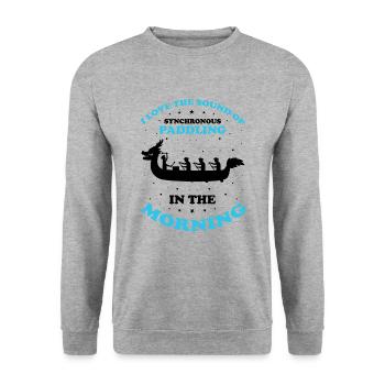 Dragon Boat Paddling for Dragon Boat Race Festival - Unisex Sweatshirt - salt & pepper - Front - Alina (178cm) & Michal (187cm)