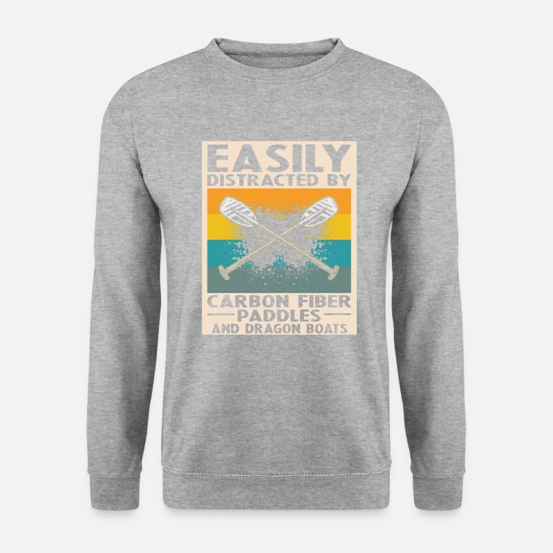 Drachenboot Trainer und Drachenboot - Unisex Pullover - Weißgrau meliert