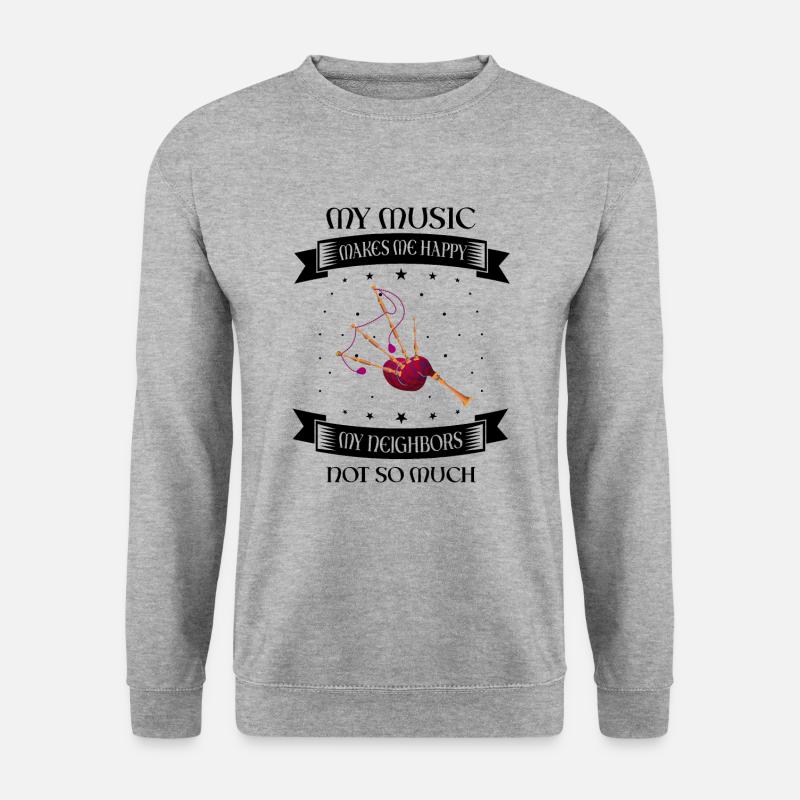 Bagpipe training and bagpipe playing - Unisex Sweatshirt - salt & pepper