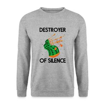 Conception de cornemuse pour Scotland Pride et cornemuse - Sweat-shirt Unisexe - gris chiné - Devant - Alina (178cm) & Michal (187cm)