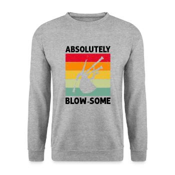 Conception de cornemuse pour Scotland Pride et cornemuse - Sweat-shirt Unisexe - gris chiné - Devant - Alina (178cm) & Michal (187cm)