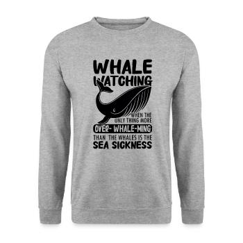 Beluga Whale Design for Marine Mammals and Orca - Unisex Sweatshirt - salt & pepper - Front - Alina (178cm) & Michal (187cm)