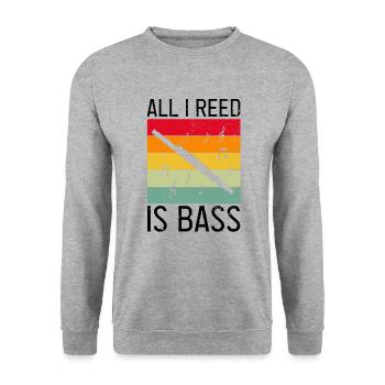 Basson pour bassoniste et orchestre de basson - Sweat-shirt Unisexe - gris chiné - Devant - Alina (178cm) & Michal (187cm)