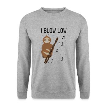 Bassoonist design for woodwind orchestra - Unisex Sweatshirt - salt & pepper - Front - Alina (178cm) & Michal (187cm)