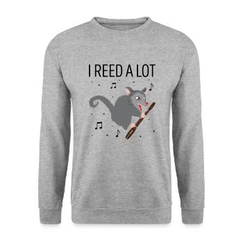 Basson pour basson anches et bassoniste - Sweat-shirt Unisexe - gris chiné - Devant - Alina (178cm) & Michal (187cm)