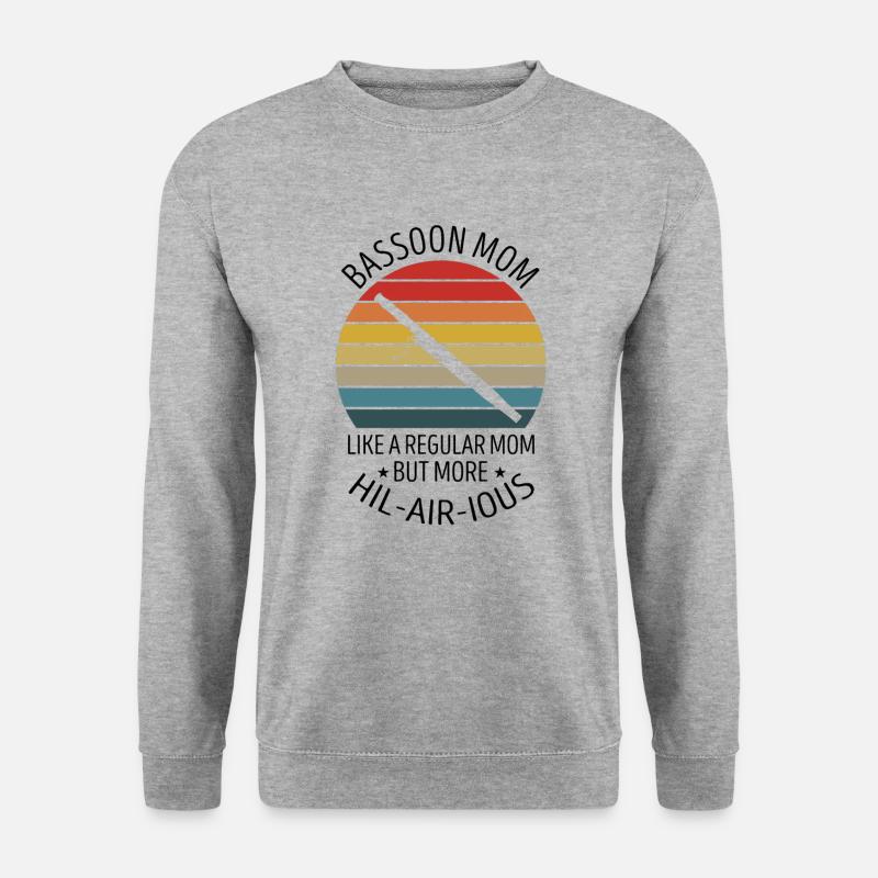 Orchester und Holzblasinstrument - Unisex Pullover - Weißgrau meliert
