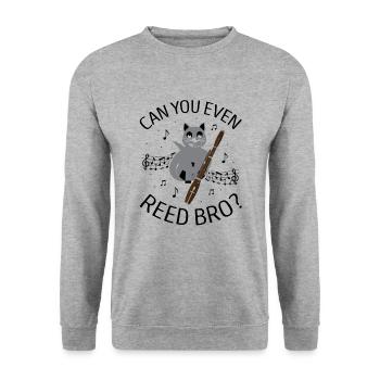 Instrument à vent en bois et instrument à vent basson - Sweat-shirt Unisexe - gris chiné - Devant - Alina (178cm) & Michal (187cm)