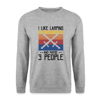 Larping Quote for Roleplaying and Larper - Unisex Sweatshirt - salt & pepper - Front - Alina (178cm) & Michal (187cm)