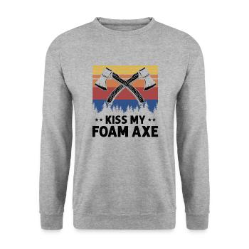 Schwertkampf für Live-Action-Rollenspiele und Larp - Unisex Pullover - Weißgrau meliert - Vorne - Alina (178cm) & Michal (187cm)