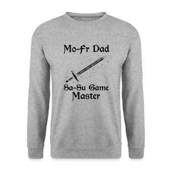 Schwertkampf für Live-Action-Rollenspiele und Larp - Unisex Pullover - Weißgrau meliert - Vorne - Alina (178cm) & Michal (187cm)