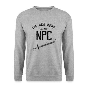Schwertkampf für Live-Action-Rollenspiele und Larp - Unisex Pullover - Weißgrau meliert - Vorne - Alina (178cm) & Michal (187cm)