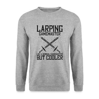 Citation de jeu de rôle fantastique pour le combat à l’épée - Sweat-shirt Unisexe - gris chiné - Devant - Alina (178cm) & Michal (187cm)