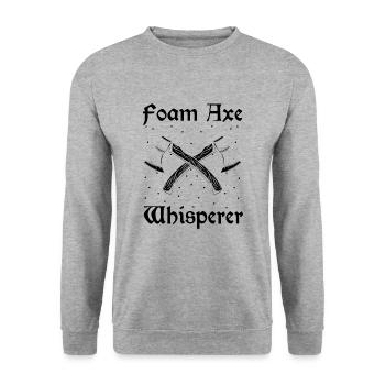 Schwertkampf für Live-Action-Rollenspiele und Larp - Unisex Pullover - Weißgrau meliert - Vorne - Alina (178cm) & Michal (187cm)