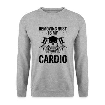 Autolackierer Angebot für Karosserietechniker - Unisex Pullover - Weißgrau meliert - Vorne - Alina (178cm) & Michal (187cm)