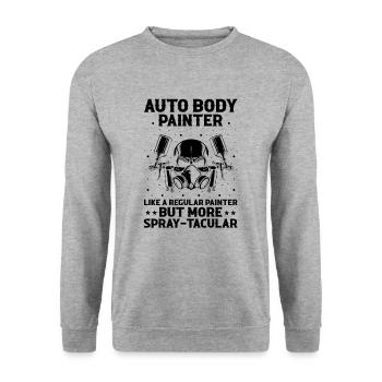 Car Painter for Car Painter for Car Detailer - Unisex Sweatshirt - salt & pepper - Front - Alina (178cm) & Michal (187cm)