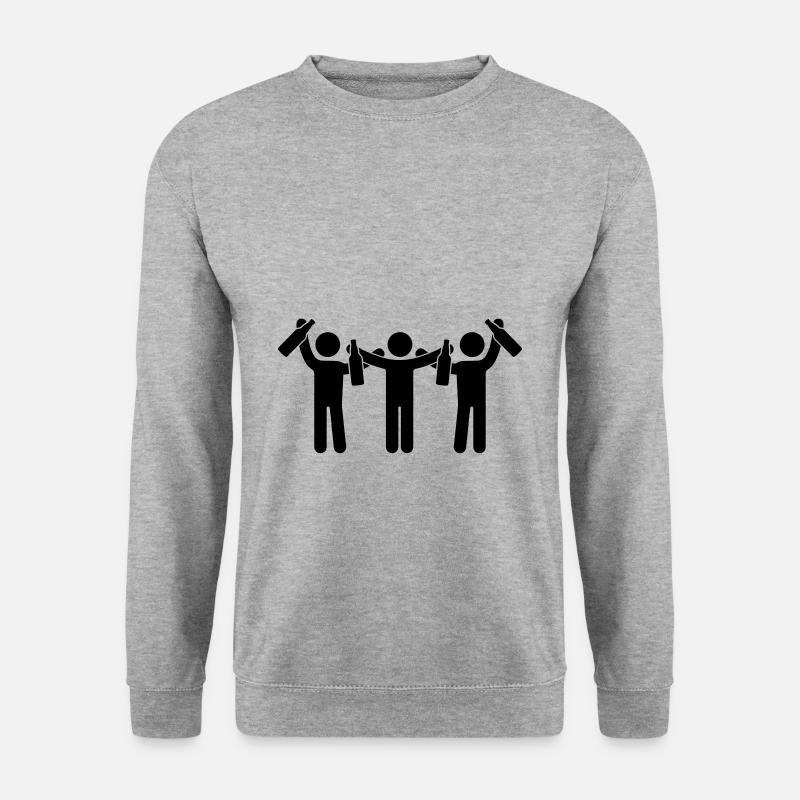 party boys icon - Unisex Pullover - Weißgrau meliert