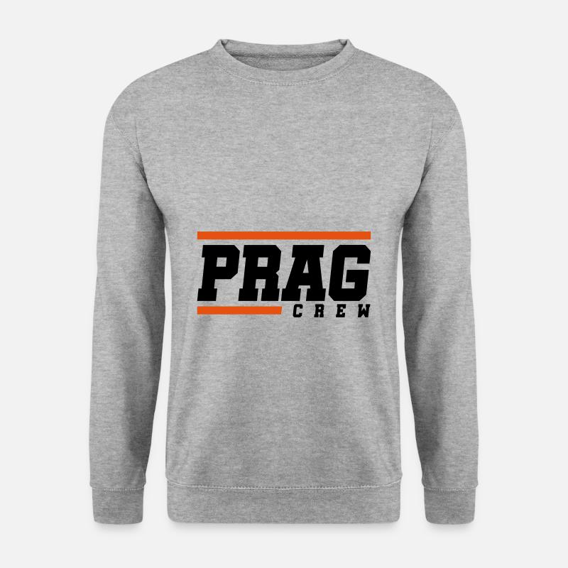 prag crew - Unisex Pullover - Weißgrau meliert