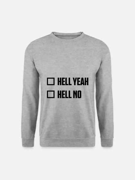 yes no funny tick - Unisex Sweatshirt - salt & pepper
