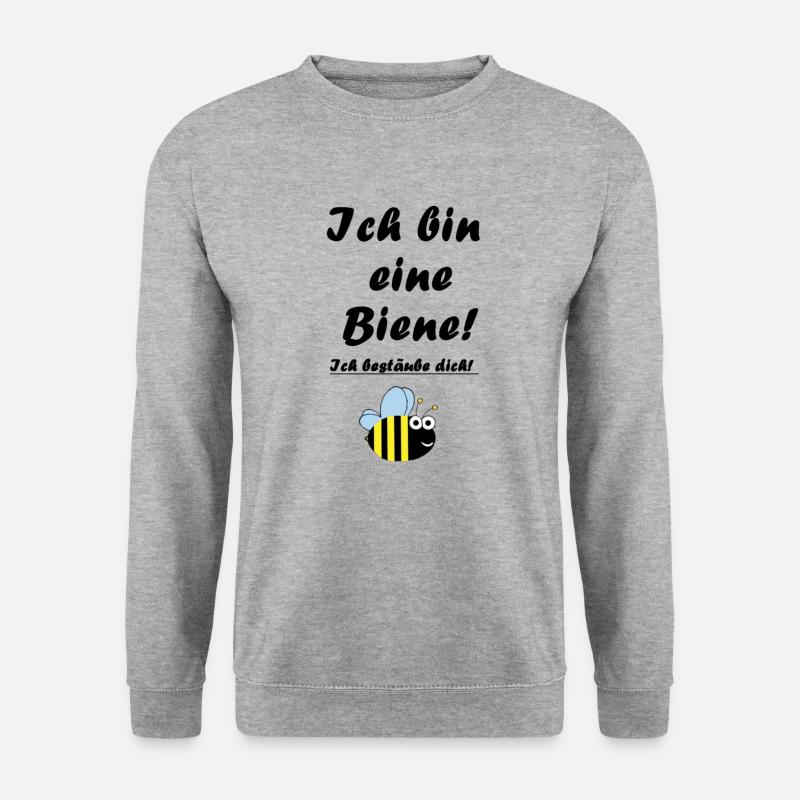 Biene Ich Bestaeube dich - Unisex Pullover - Weißgrau meliert