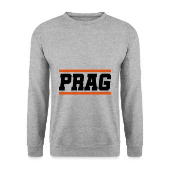 prag - Unisex Pullover - Weißgrau meliert - Vorne - Alina (178cm) & Michal (187cm)