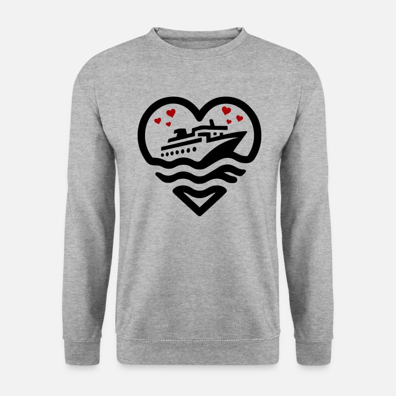 Kreuzfahrt Love - Unisex Pullover - Weißgrau meliert
