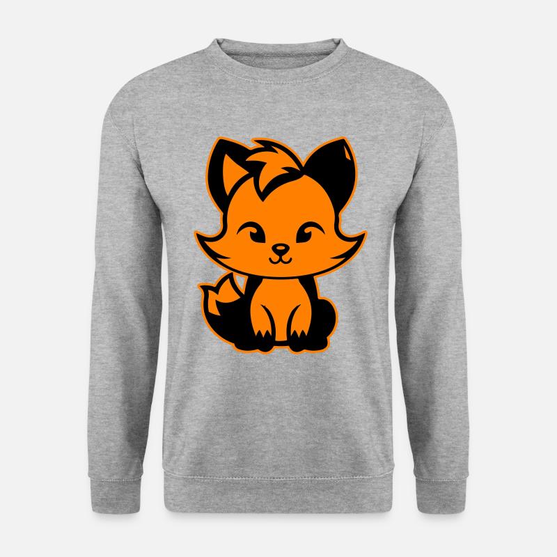 Fuchs Niedlich Süß Baby - Unisex Pullover - Weißgrau meliert