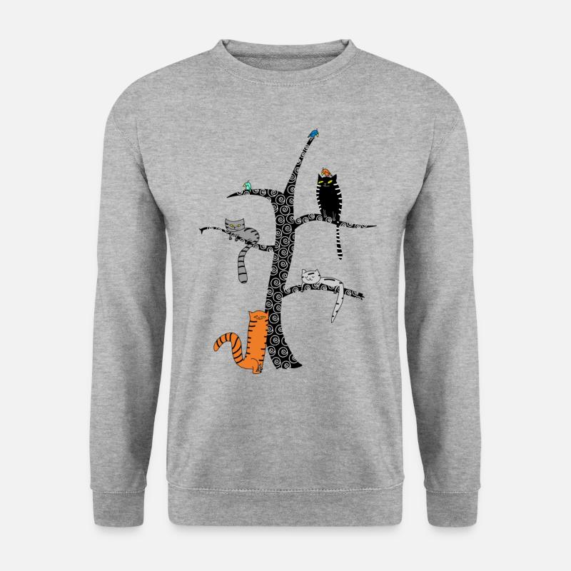 funny cats cat tree - Unisex Sweatshirt - salt & pepper